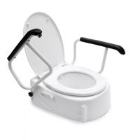 Toiletverhoger Handicare Linido met Deksel en Armleuningen Universeel 10 cm Wit (draagvermogen tot 130 kg) - thumbnail
