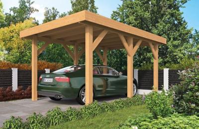 Carport Sloten 350x500 cm - Bouwpakket- Plat dak- Fijnbezaagd Douglashout- Tuindeco