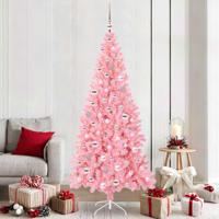 VidaXL Kerstboom met 300 led met standaard roze 210 cm pvc - thumbnail