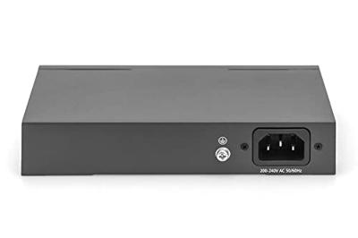 DIGITUS PoE Netwerk Switch - 10 poorts - Fast Ethernet - onbeheerd - 8x RJ45 PoE poorten + 2x RJ45 uplink - 60W PoE budget - CCTV-modus - 10/100 Mbps - zwart