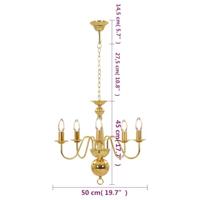 VidaXL Kroonluchter 5xe14 goudkleurig - thumbnail