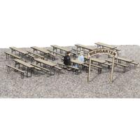 MBZ 80268 H0 meubilair voor een Biergarten Bouwpakket, Ongeverfd - thumbnail