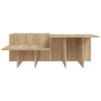 Salontafels 2 st bewerkt hout sonoma eikenkleurig - thumbnail