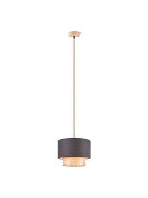 Light depot - hanglamp cane weave - linnen / zwart - Outlet Light depot - hanglamp cane weave - linnen / zwart - Outlet