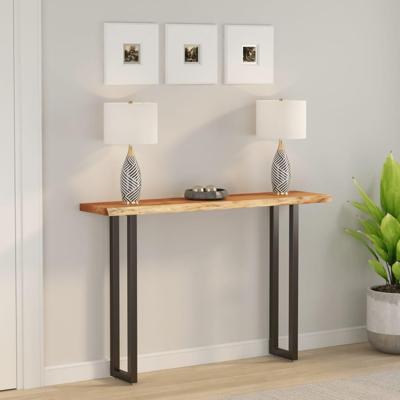 Tafelblad rechthoekig natuurlijke rand 160x30x3,8 cm acaciahout