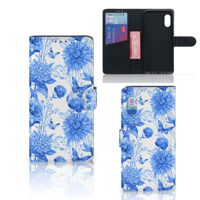Hoesje voor Samsung Xcover Pro Flowers Blue - thumbnail