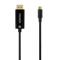 Adapter USB-C naar DisplayPort Aisens A109-0688 Zwart 80 cm - thumbnail