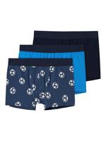 Name-it 3-pak jongens boxershorts - &apos;&apos;Dark Denim Football&apos;&apos; - Voetbalk jongens onderbroeken blauw - thumbnail