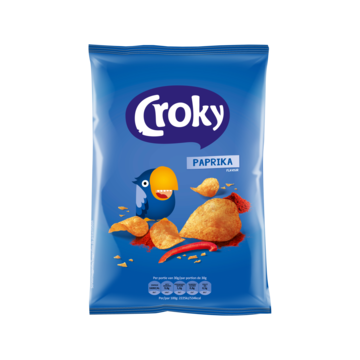 Croky chips paprika, zakje van 100 gram
