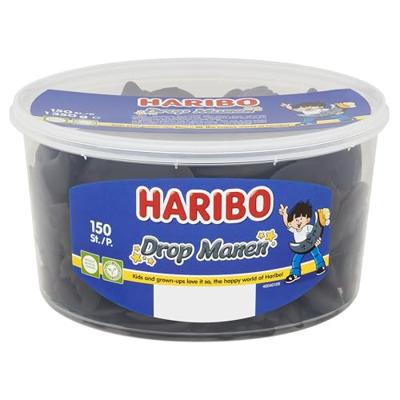 Haribo drop halve manen (150 stuks)