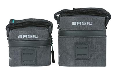 Basil city dubbele fietstas mik, zwart