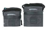 Basil city dubbele fietstas mik, zwart - thumbnail