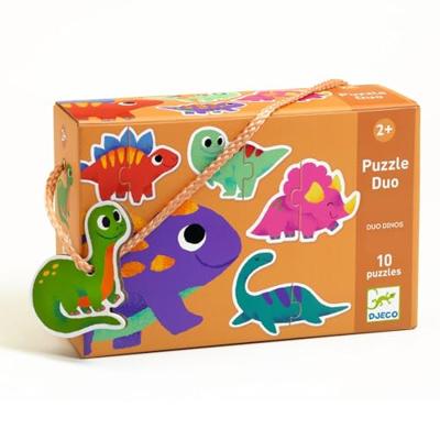 Puzzel Dinos duo - DJECO meerkleurig Puzzel Dinos duo - DJECO meerkleurig