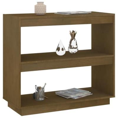 Boekenkast 80x35x71 cm massief grenenhout honingbruin - thumbnail