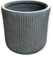 Mica Decorations bloempot nuovo keramiek 25x25cm grijs - thumbnail