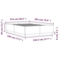 Bedframe bewerkt hout grijs sonoma eikenkleurig 150x200 cm - thumbnail
