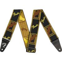 Fender Weighless 2" Monogrammed Strap Black/Yellow/Brown gitaarband - thumbnail