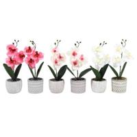 Kunst orchidee in pot 28 cm 6 assorti | 12 stuks - thumbnail