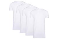 4-pack Cappuccino Witte T-Shirt ronde hals - Extra Lange T-shirts - thumbnail