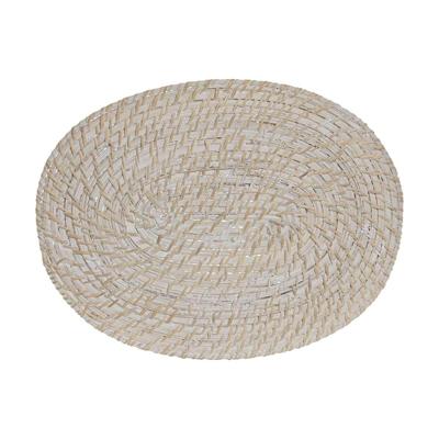 Individueel tafelkleed Home ESPRIT Wit Natuurlijk Bamboe Rotan 40 x 30 x 1 cm