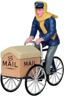 Lemax mail delivery cycle kerstdorp figuur type 2 Caddington Village 2012 - thumbnail