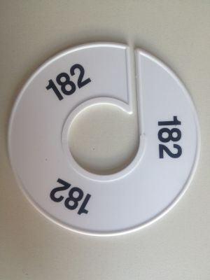 Maatring 11 cm wit/zwart 182