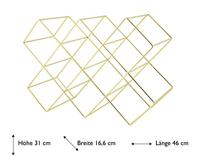 ECHTWERK Keukenaccessoires (Wijnrek voor 8 flessen, Goud) - thumbnail