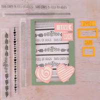 Nellie's Choice • shape dies postzegels met harten 3x3cm tot 4x4cm 11st. - thumbnail