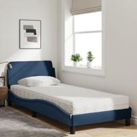 Bed met matras "Dover" stof blauw 90x190 cm - thumbnail