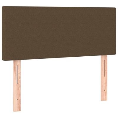 Boxspring met matras stof donkerbruin 140x200 cm - thumbnail