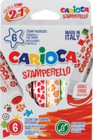 Carioca stempelstift Stamperello, doos van 6 stuks in geassorteerde kleuren - thumbnail