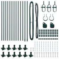 Hekpalen set met spike 13 pcs Groen 32mm 70 cm Metaal - thumbnail