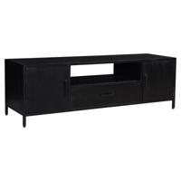 Livingfurn TV-meubel 'Kala' Mangohout 180cm, kleur Zwart - thumbnail