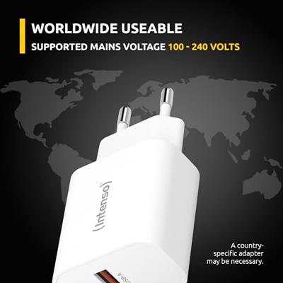 Intenso W30AC USB-oplader 30 W 1x USB-A, 1x USB-C Wit Binnen USB Power Delivery (USB-PD) Intenso W30AC USB-oplader 30 W 1x USB-A, 1x USB-C Wit Binnen USB Power Delivery (USB-PD)