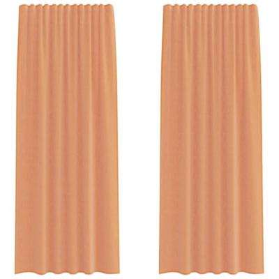 VidaXL Voile gordijnen met roedezakken 2 st terracotta VidaXL Voile gordijnen met roedezakken 2 st terracotta
