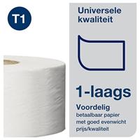 Toiletpapier Tork T1 Universal jumbo 1-laags 500m wit 110162 - thumbnail
