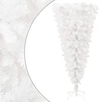 VidaXL Kunstkerstboom met standaard omgekeerd 120 cm wit - thumbnail