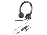 POLY 3325 Headset Bedraad Hoofdband Oproepen/muziek USB Type-C Zwart - thumbnail