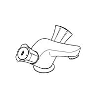 Grohe Costa L wastafelkraan met waste inclusief gegoten uitloop chroom 21390001 - thumbnail