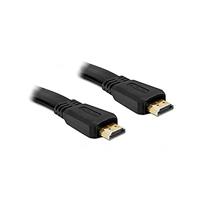 Delock 82672 HDMI-kabel HDMI Aansluitkabel HDMI-A-stekker 5 m Zwart Plat - thumbnail