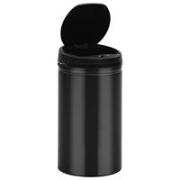 Prullenbak met automatische sensor 50 L koolstofstaal zwart - thumbnail