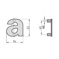 Basi 7300-1012 Huisnummerbord Antraciet - thumbnail