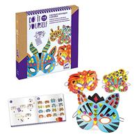 Creatieve set Jungle dieren 5 maskers DJECO meerkleurig - thumbnail