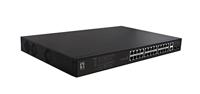 LevelOne FGP-2831 Netwerkschakelaar Unmanaged Fast Ethernet (10/100) Power Over Ethernet (PoE) 1U/28x FE FGP-2831 2xGE 2xGSFP 390W 802.3xPoE/ zwart - thumbnail