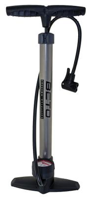 Beto Hogedrukpomp met meter met dubbele kop - staal - titanium/grijs