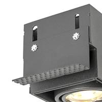 QAZQA Smart inbouwspot zwart incl. 2 Wifi GU10 trimless - Oneon 2 - thumbnail