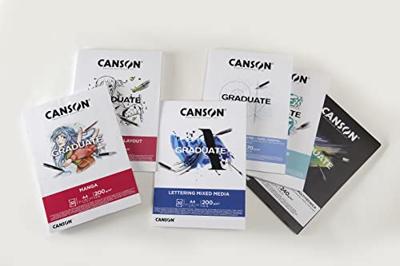 Mixed mediapapier canson graduate 240gr a4 zwart