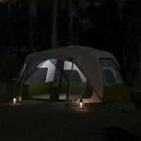 Tent met LED 10-persoons snelontgrendeling lichtgroen - thumbnail