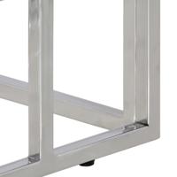 Wandtafel roestvrijstaal en gehard glas zilverkleurig - thumbnail