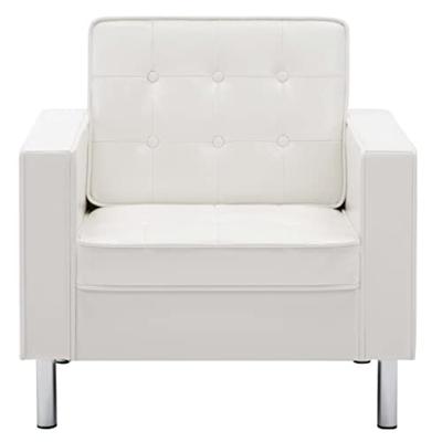 VidaXL Fauteuil wit 75x70x75 cm kunstleer